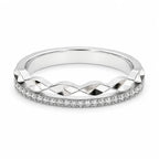 Crisscross Crystal Band Adjustable Ring