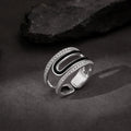 Double Loop Crystal Adjustable Ring