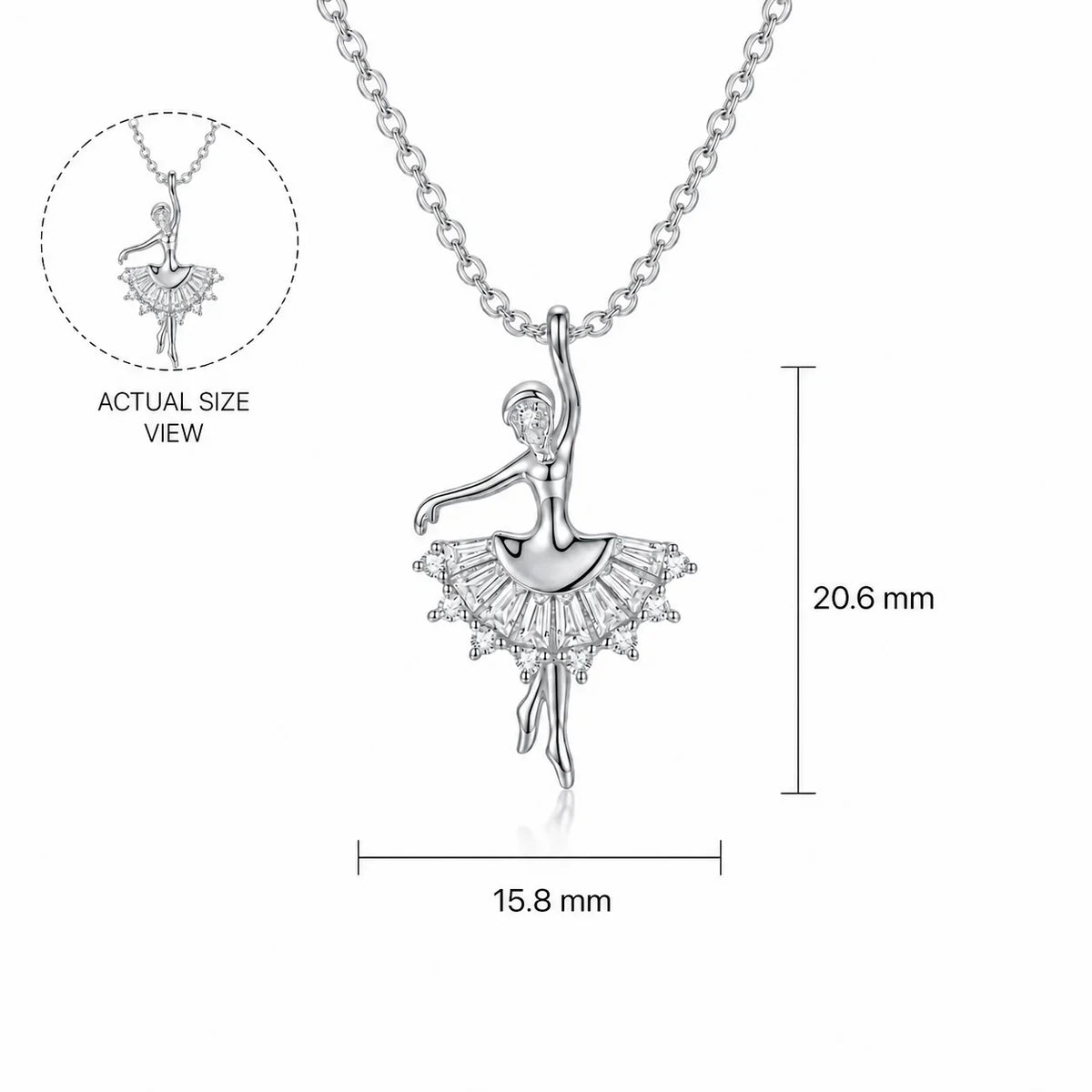 Ballerina Pendant Necklace