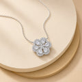 Floral Cluster Cubic Zirconia Pendant Necklace