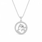 Dolphin Crystal Pendant Necklace