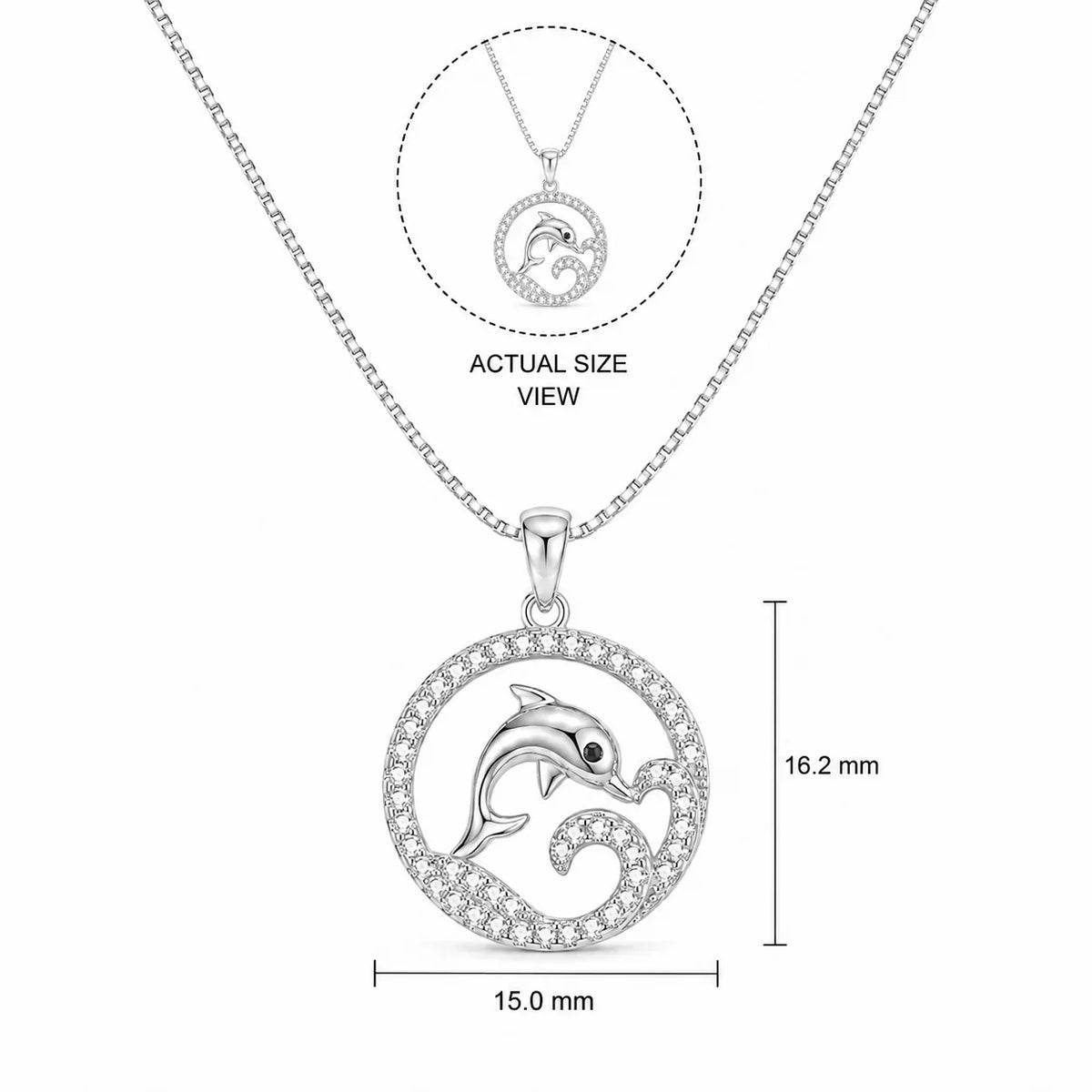 Dolphin Crystal Pendant Necklace
