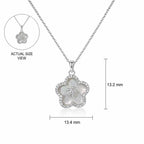 Mother of Pearl Flower Pendant Necklace