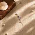 Pearl & Pink Stone Chain Bracelet