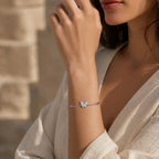Pink Stone Butterfly Chain Bracelet