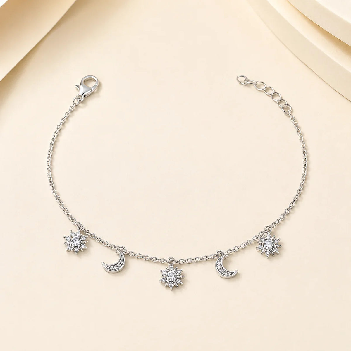 Celestial Moon & Star Charm Bracelet