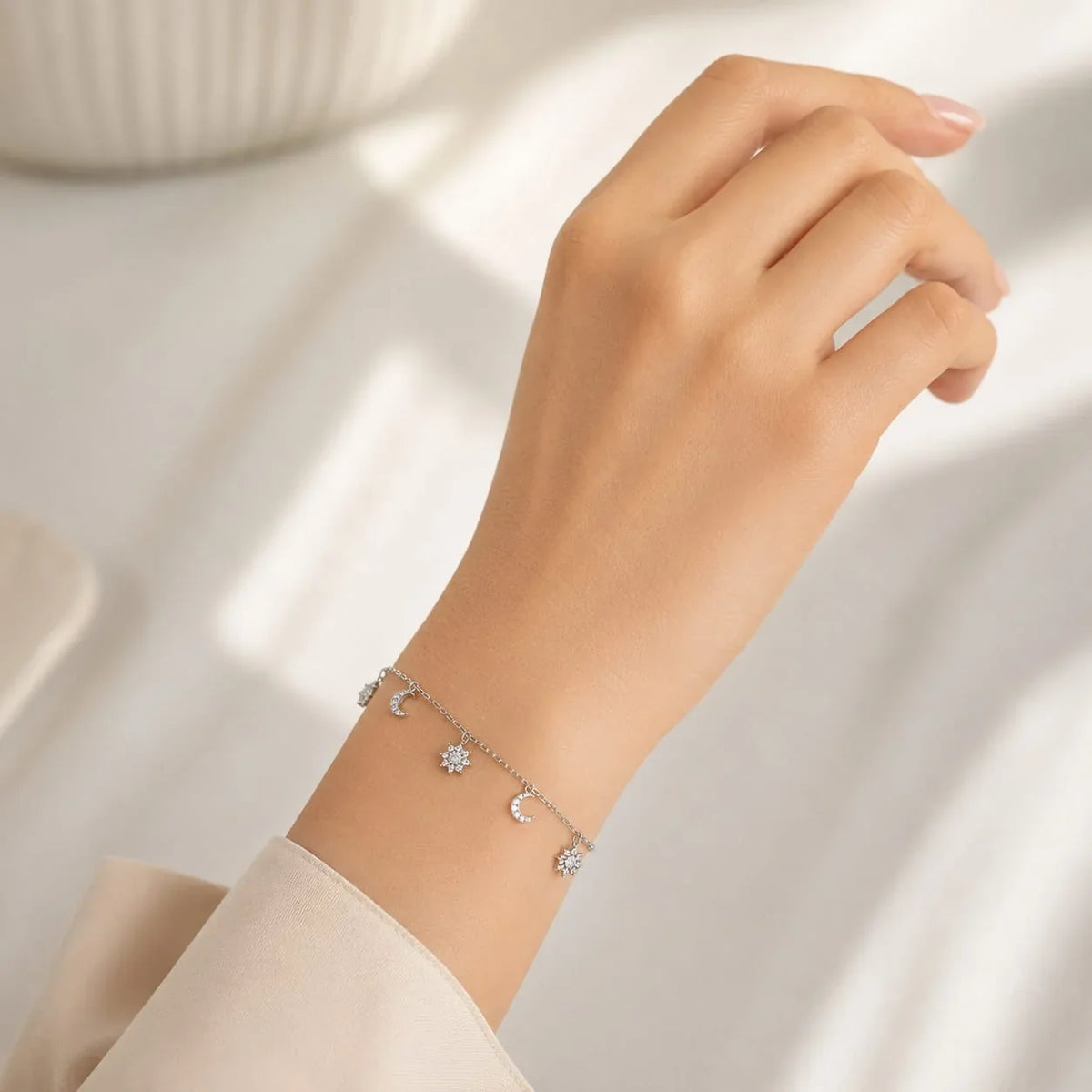 Celestial Moon & Star Charm Bracelet