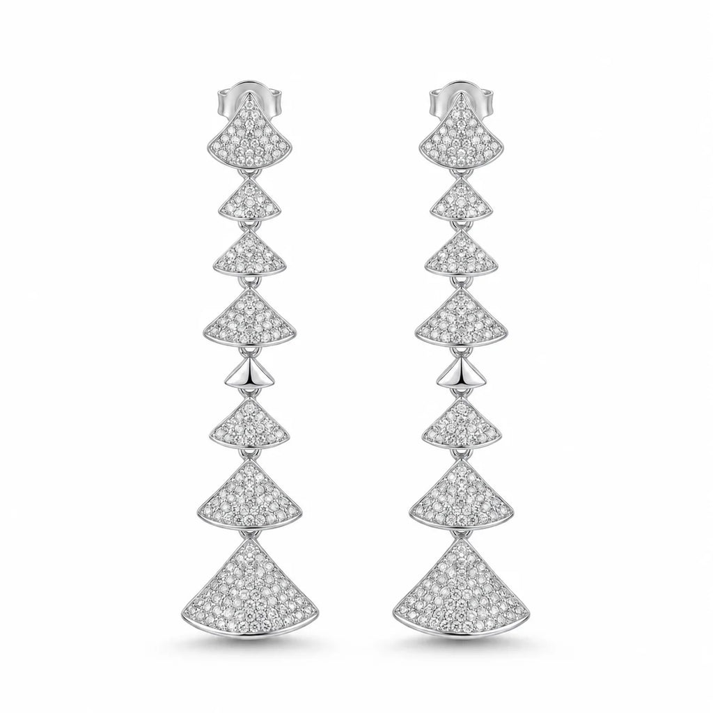 Geometric Tiered Drop Earrings