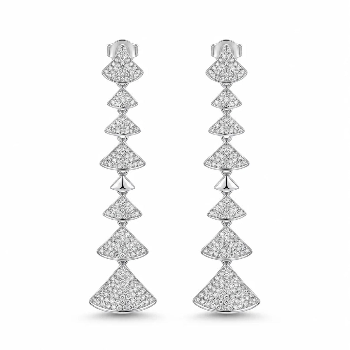Geometric Tiered Drop Earrings