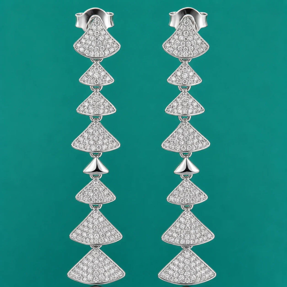 Geometric Tiered Drop Earrings