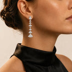 Geometric Tiered Drop Earrings