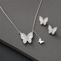 Butterfly Pendant Necklace & Stud Set