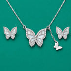 Butterfly Pendant Necklace & Stud Set