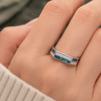 Hexagon Multi-Gemstone Statement Ring