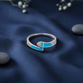 Turquoise Enamel Open Ring