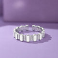 White Enamel Open Ring