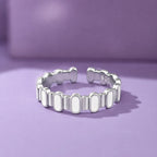White Enamel Open Ring