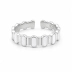 White Enamel Open Ring