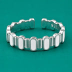 White Enamel Open Ring