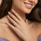 White Enamel Open Ring