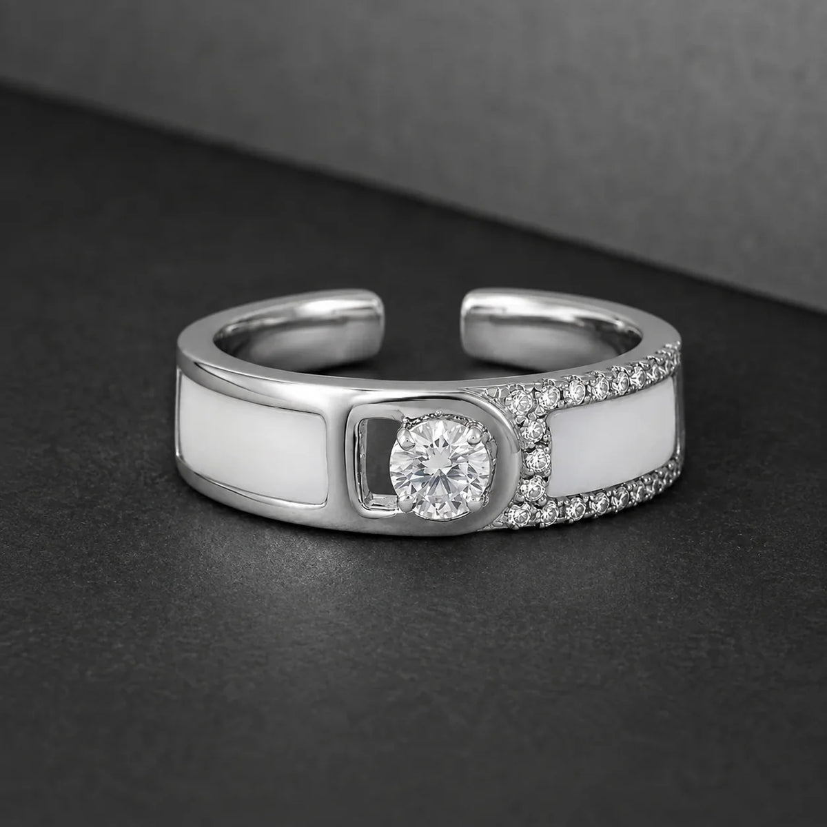 Solitaire Crystal Stone Ring