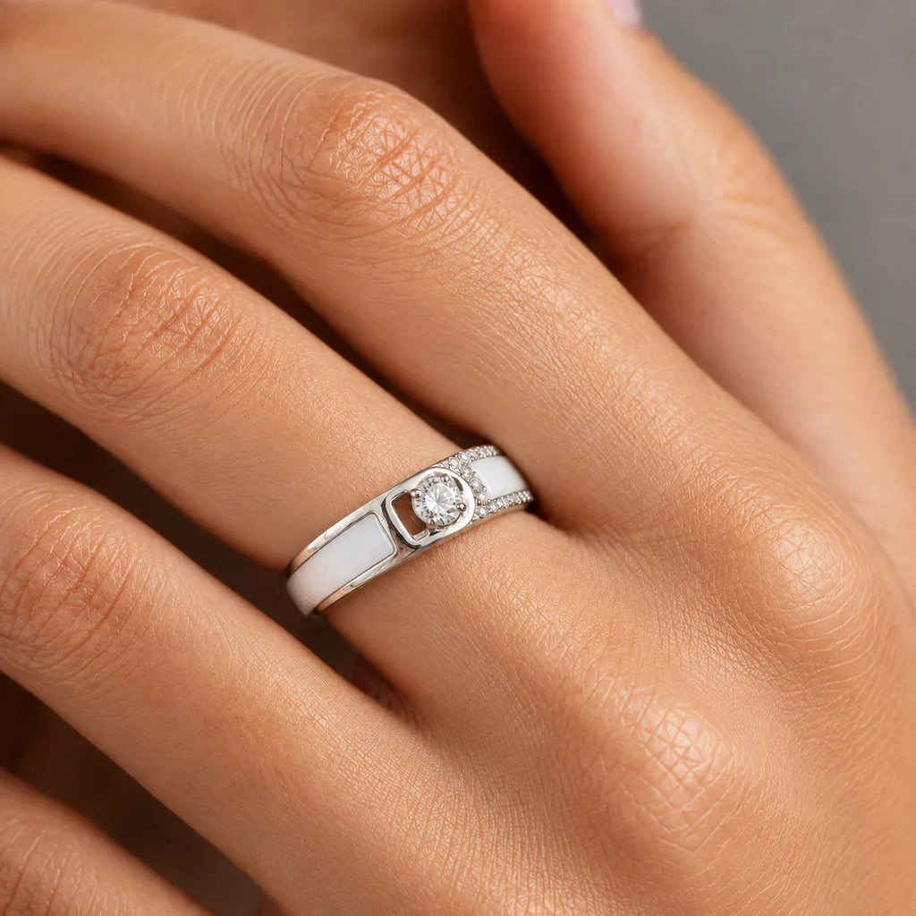 Solitaire Crystal Stone Ring