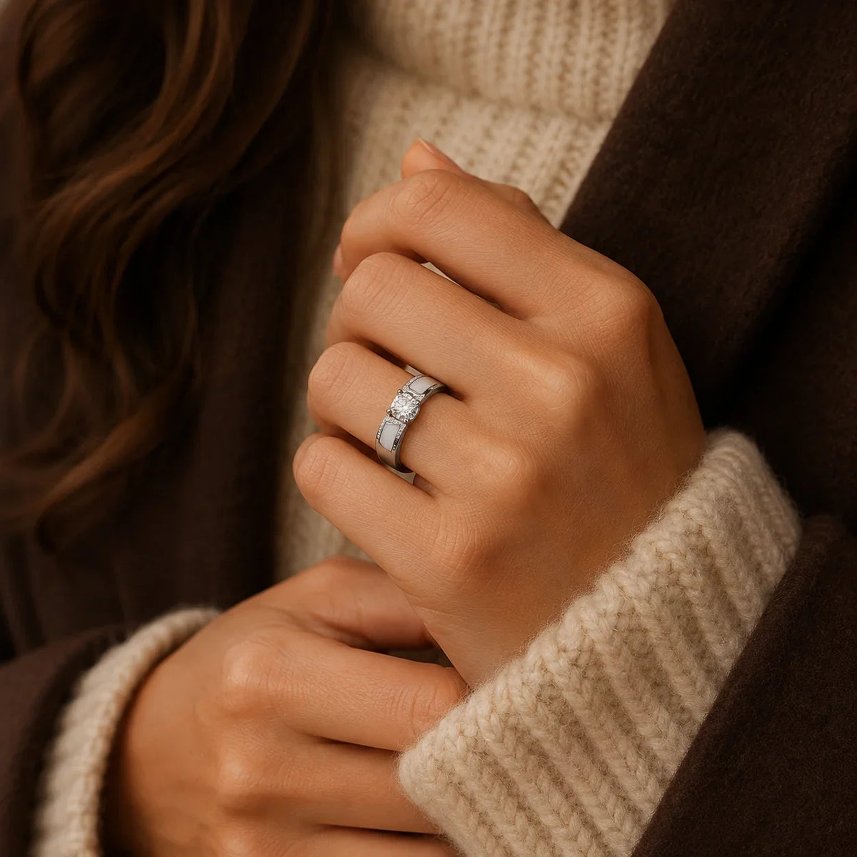 Solitaire Crystal Stone Ring