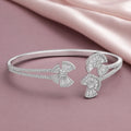 Crystal Studded Floral Bangle