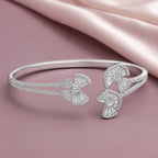 Crystal Studded Floral Bangle