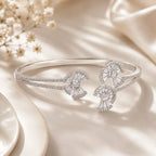 Crystal Studded Floral Bangle