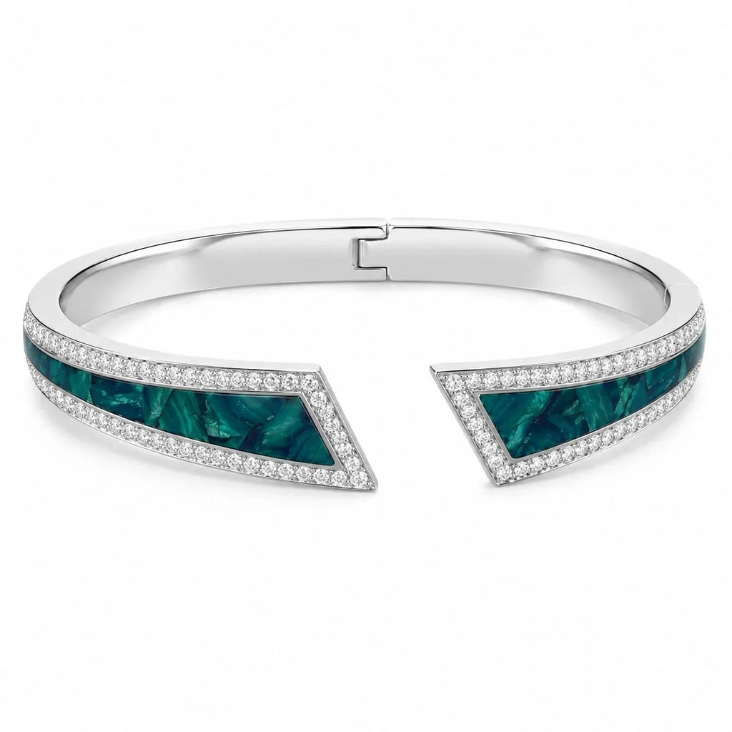 Blue Opal Open Cuff Bangle