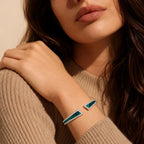 Blue Opal Open Cuff Bangle