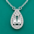Teardrop Crystal Necklace & Earrings Set