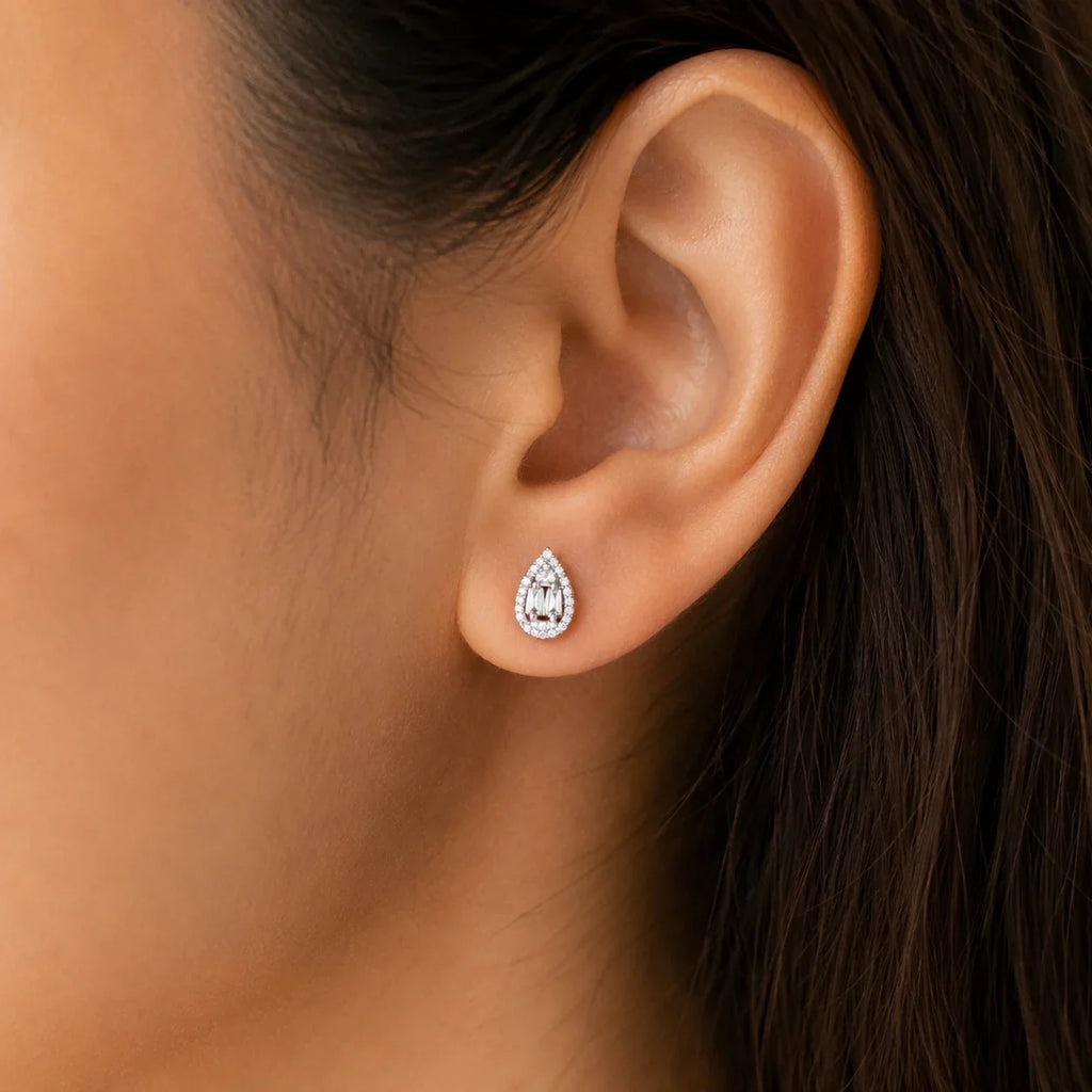 Teardrop Crystal Necklace & Earrings Set