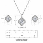 Floral Crystal Necklace & Earrings Set