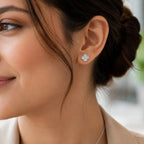 Floral Crystal Necklace & Earrings Set