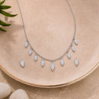 Marquise Crystal Drop Necklace & Earrings Set