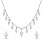 Marquise Crystal Drop Necklace & Earrings Set