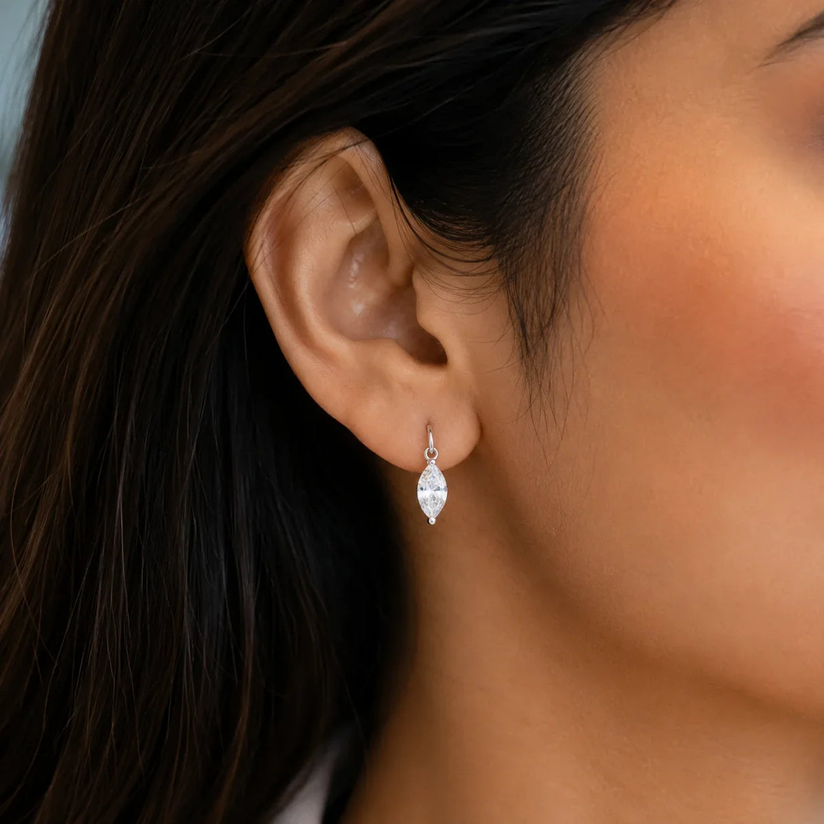 Marquise Crystal Drop Necklace & Earrings Set