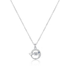 Open Circle Crystal Pendant Necklace