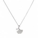 Ginkgo Leaf Pearl Pendant Necklace