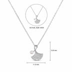 Ginkgo Leaf Pearl Pendant Necklace