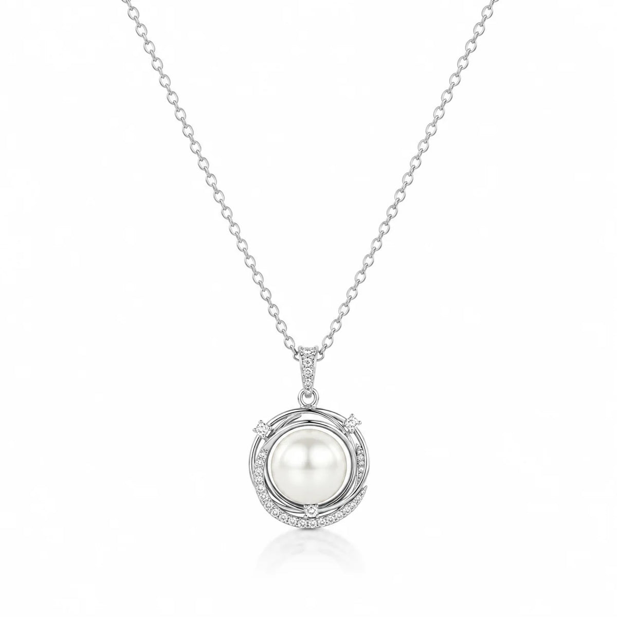 Pearl Halo Pendant Necklace
