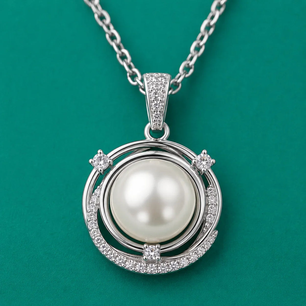 Pearl Halo Pendant Necklace