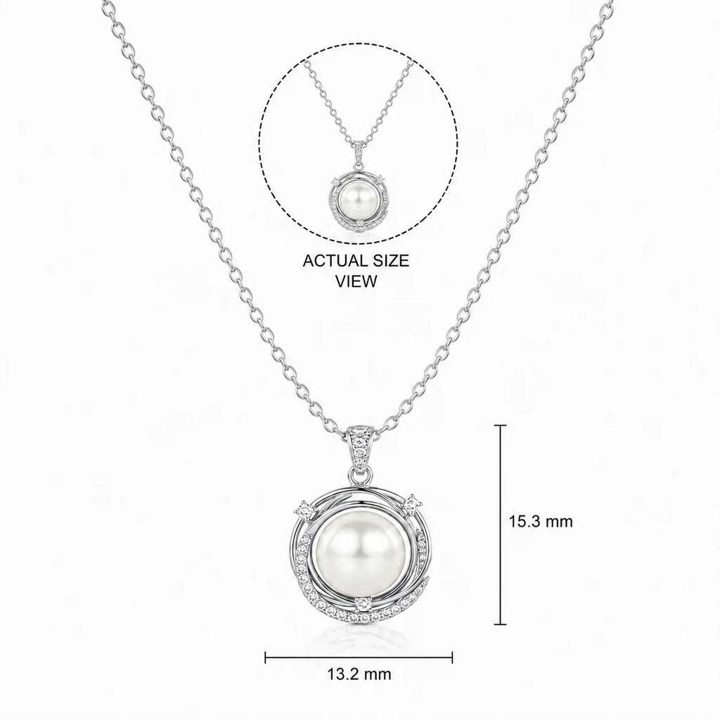 Pearl Halo Pendant Necklace