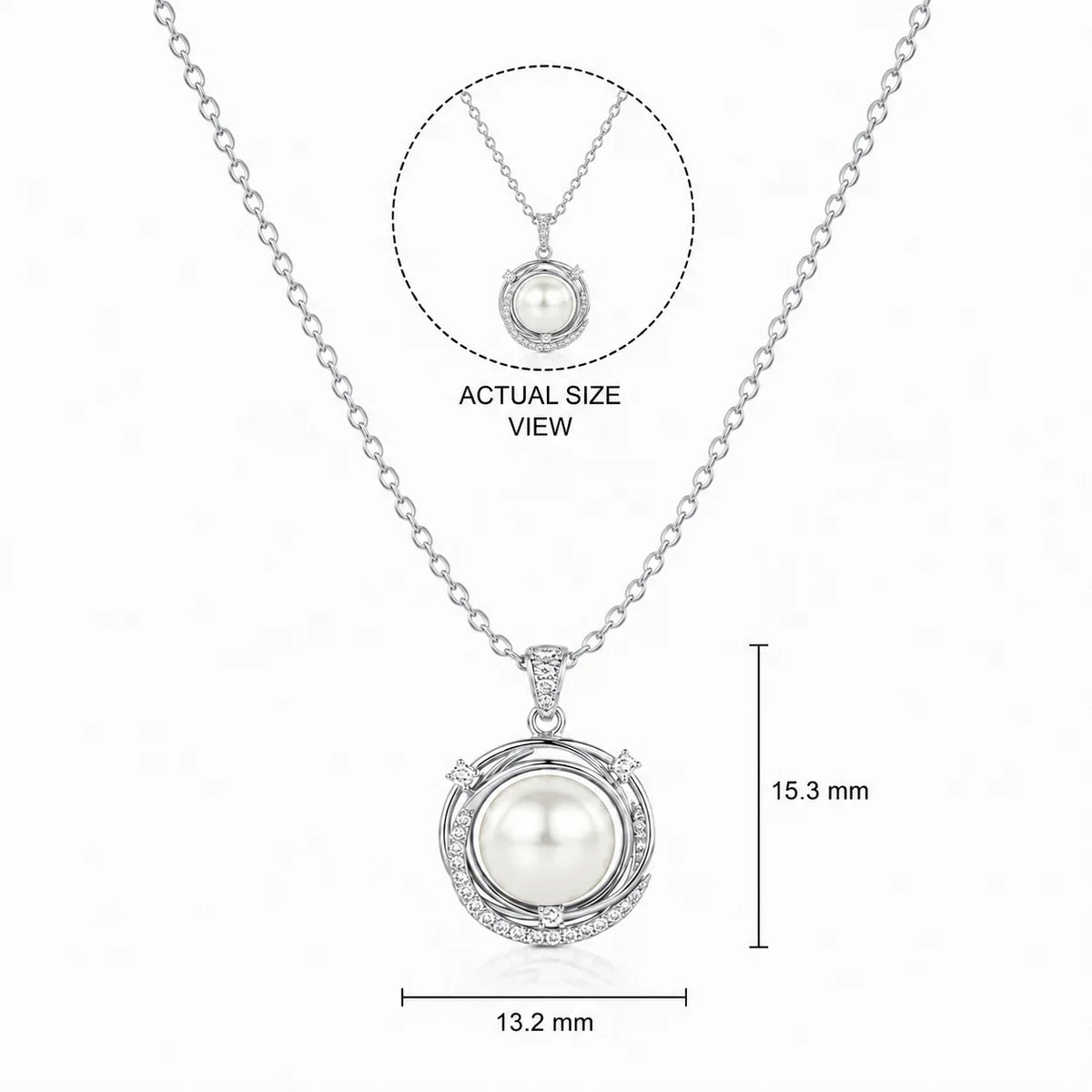 Pearl Halo Pendant Necklace