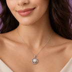 Pearl Halo Pendant Necklace