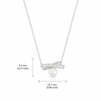 Pearl & Baguette Bar Pendant Necklace