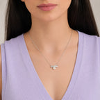 Pearl & Baguette Bar Pendant Necklace