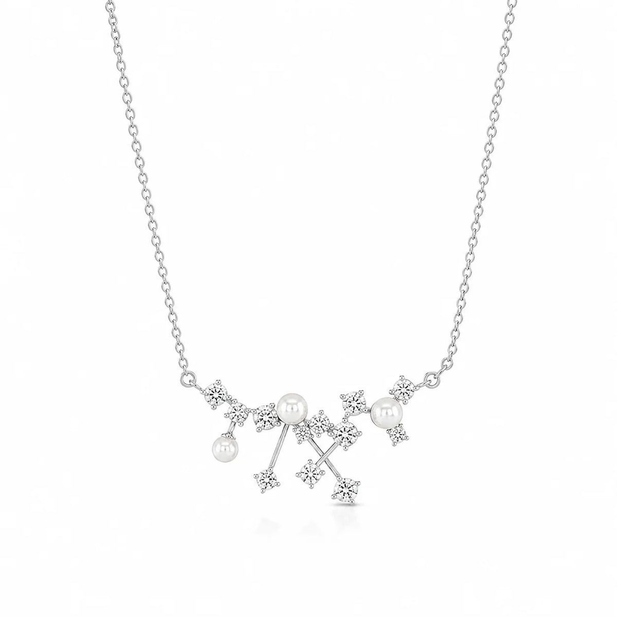 Pearl & Crystal Pendant Necklace